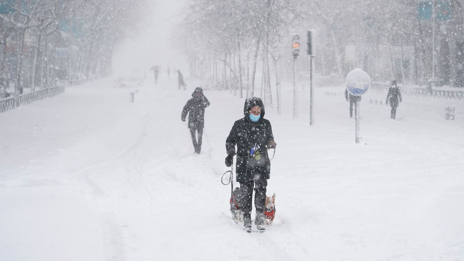Рекордни студове сковаха Испания след снежната буря
