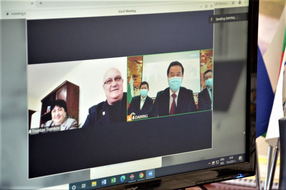 Кметът на Видин и посланикът на Китай  във видеоконферентна връзка