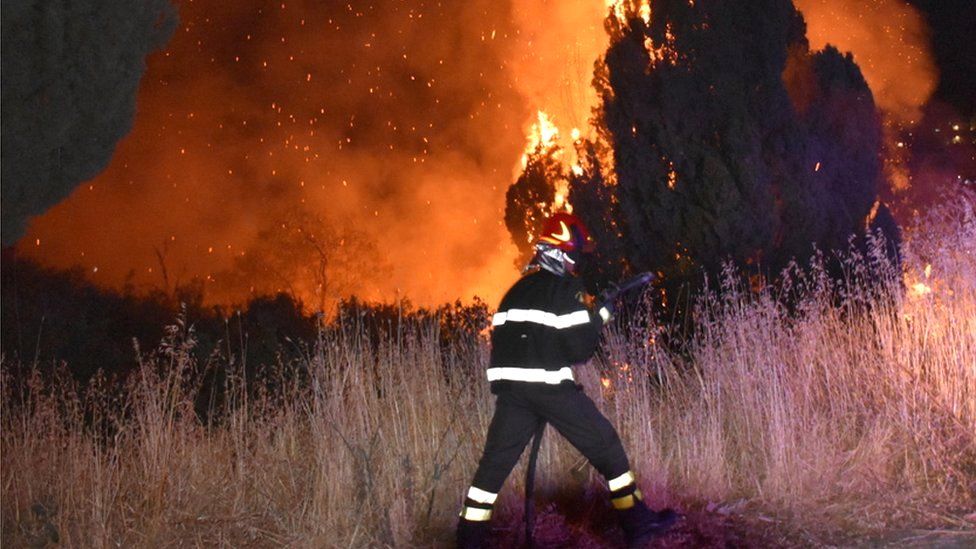 Горските пожари в Южна Италия бушуват след температурния рекорд от близо 49 градуса – снимки, видео