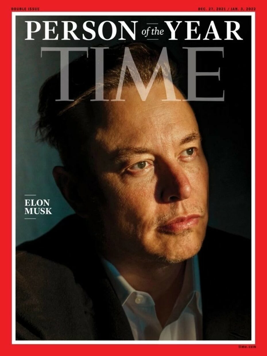 Илон Мъск е „Личност на годината“ на списание „Тайм“ за 2021-а