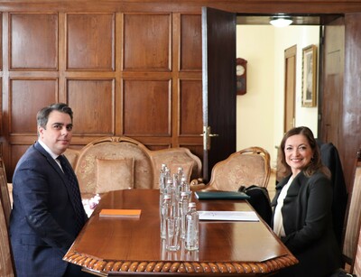 Посланичката на Италия в България Джузепина Дзара се срещна с министъра на финансите Асен Василев