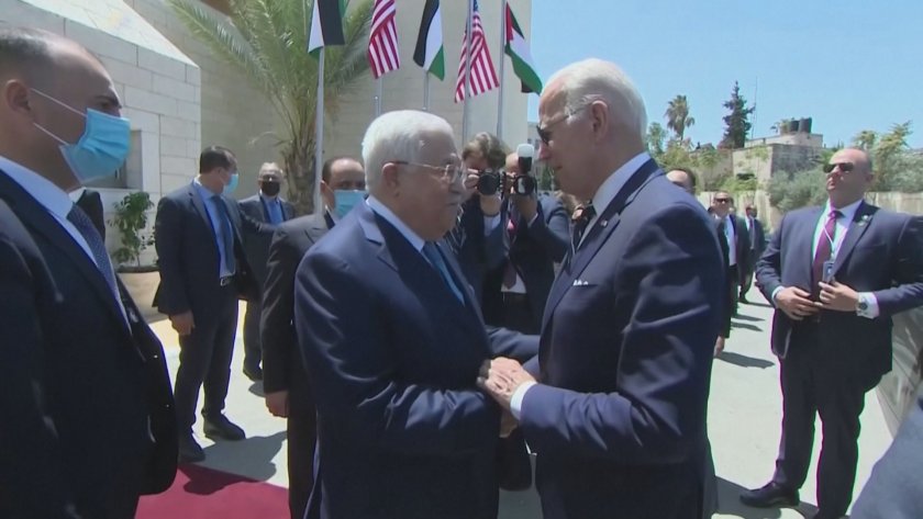 Байдън се срещна с палестинския лидер Махмуд Абас