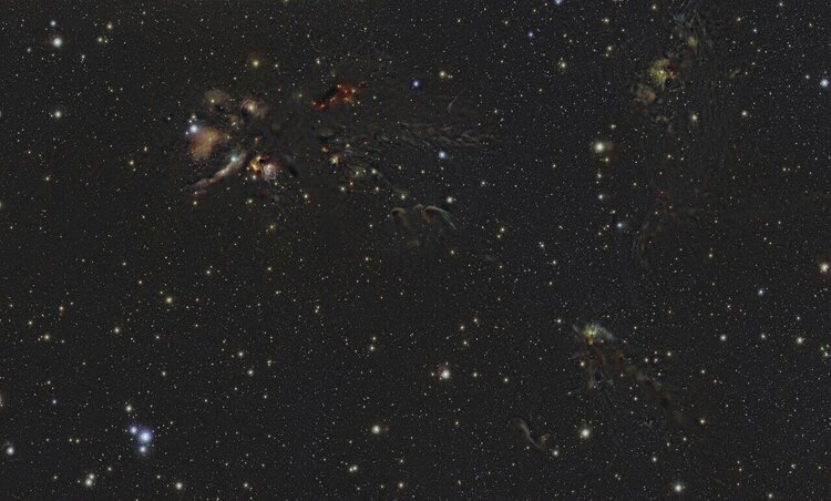 Създадоха мозайка от млади звездни купове, съставена от 1 млн. снимки от телескоп